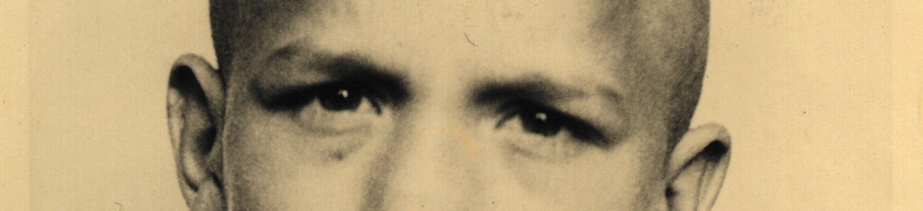 Schwarz-weiß-Fotografie: Augenpartie von Ernst Lossa