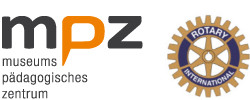 Logo mpz - museumspädagogisches Zentrum und Rotary International